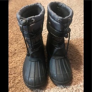 Black & Grey Snow Boots Adult Size 7